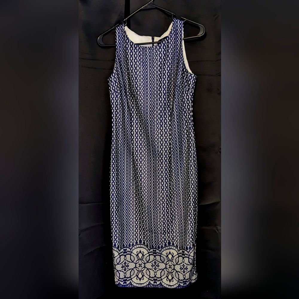 Navy blue lace dress